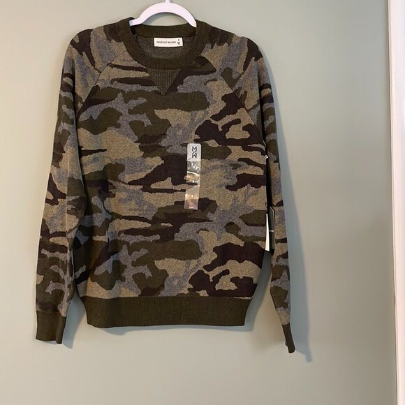 Mutual Weave Men's Camouflage M Pullover Sweater NWT C-42" L-28" S-30" - Picture 2 of 6